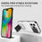 For iPhone 16 Pro Max Case Camera Slider PC + TPU Phone Cover with Kickstand - White - 3