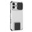 For iPhone 16 Plus Case Camera Slider PC + TPU Phone Cover with Kickstand - Silver - 2