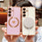 For Samsung Galaxy S24 Magnetic Case Aesthetic Love Heart Pattern TPU Phone Cover - Ivory White - 3