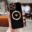 For iPhone 13 Pro Magnetic Case Flexible TPU Phone Cover with Love Hearts Pattern Design - Black - 1