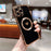 For iPhone 13 Pro Magnetic Case Flexible TPU Phone Cover with Love Hearts Pattern Design - Black - 2