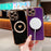 For iPhone 13 Pro Max Magnetic Case Shockproof Soft TPU Back Cover Side Love Heart - Dark Purple - 5