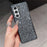 For Samsung Galaxy Z Fold6 5G Case Rhinestone Decor PU Leather Coated PC Phone Cover - Black  /  Grey - 1