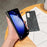 For Samsung Galaxy Z Fold6 5G Case Rhinestone Decor PU Leather Coated PC Phone Cover - Black  /  Grey - 5
