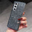 For Samsung Galaxy Z Fold6 5G Case Rhinestone Decor PU Leather Coated PC Phone Cover - Black  /  Grey - 6