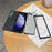 For Samsung Galaxy Z Fold6 5G Case Rhinestone Decor PU Leather Coated PC Phone Cover - Black  /  Grey - 7