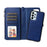 For Samsung Galaxy A23 5G (Global) / 4G Magnetic Leather Case Mobile Cover with Detachable Zipper Wallet Strap - Blue - 6