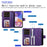 For Samsung Galaxy A23 5G (Global) / 4G Magnetic Leather Case Mobile Cover with Detachable Zipper Wallet Strap - Blue - 7