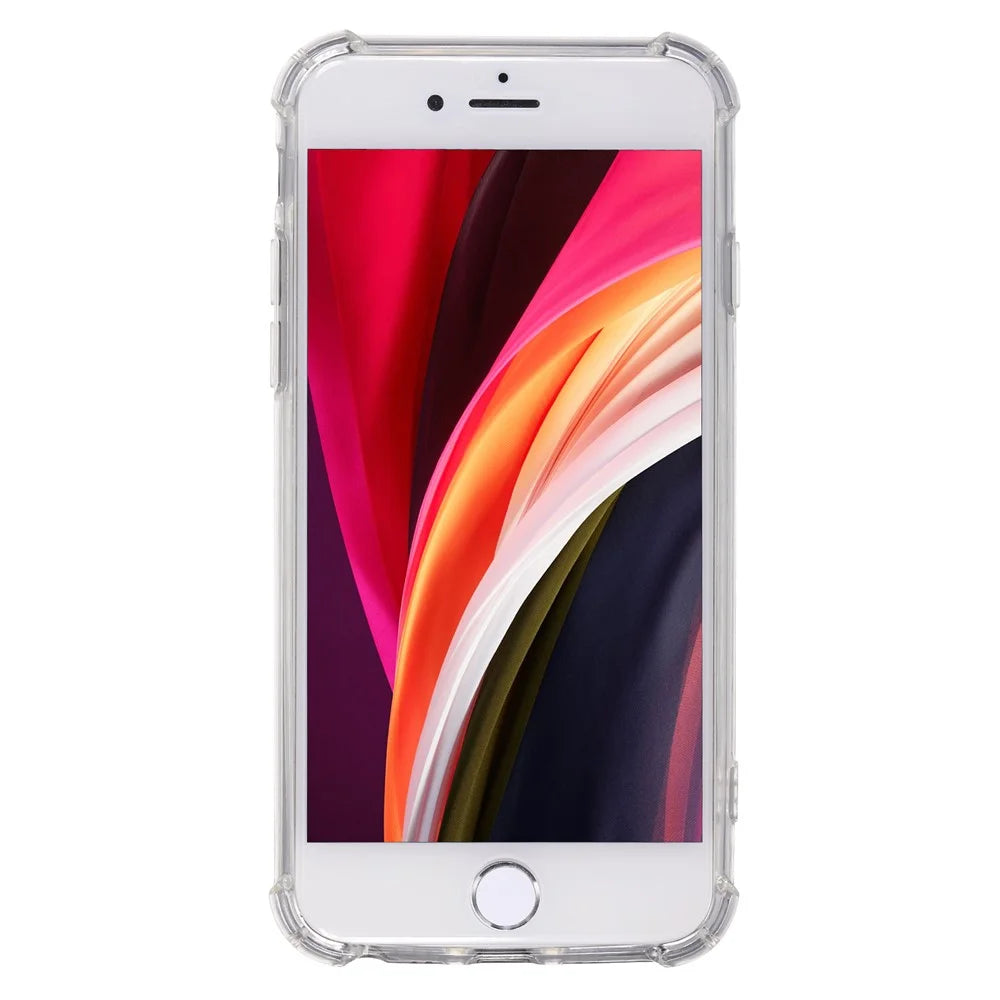 For iPhone SE (2022) / SE (2020) / iPhone 8 / 7 Case Reinforced Corners TPU Phone Cover with Card Paper - Love Heart - 3