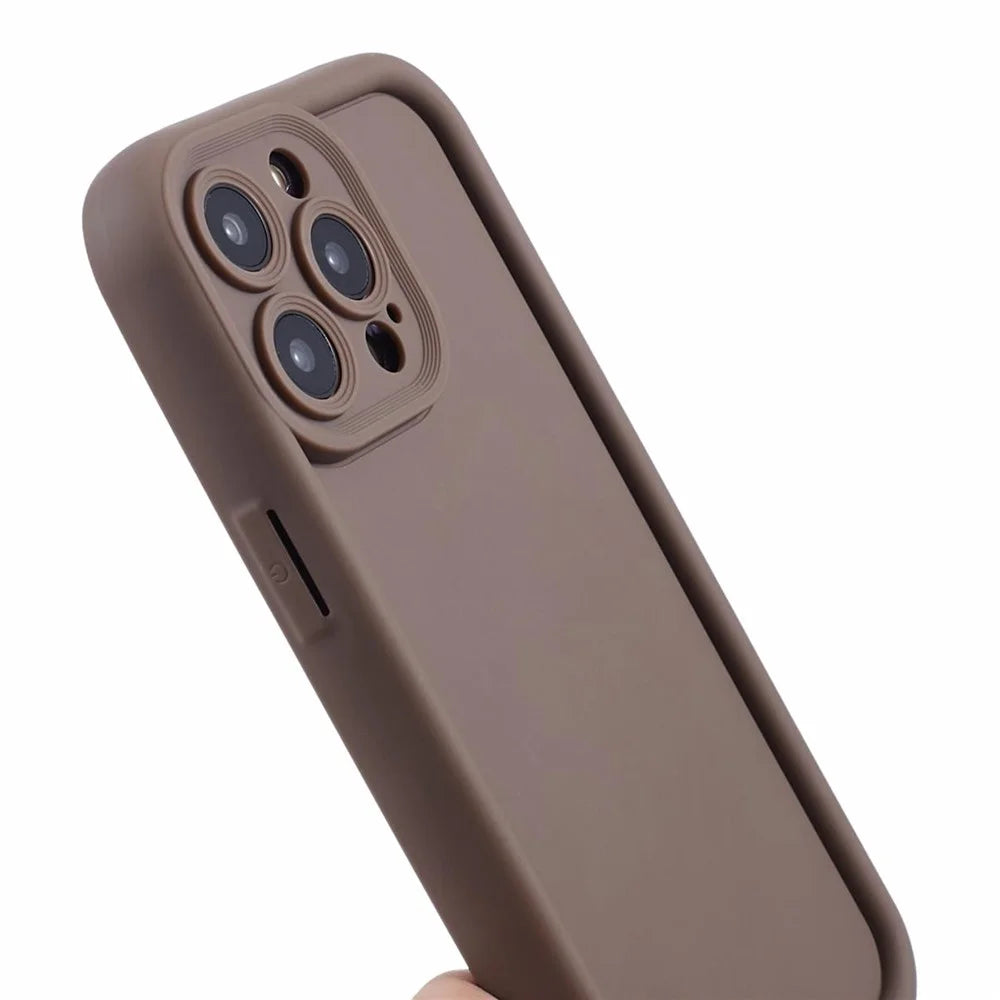 For iPhone 13 Pro Max Case Shockproof TPU Phone Back Cover - Brown - 6