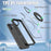 For iPhone 16 Plus Clear Back Case Rotating Kickstand TPU+PC Phone Cover Compatible with MagSafe - Black - 4