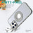 For iPhone 16 Pro Max Kickstand Case TPU+PC Clear Back Phone Cover Compatible with MagSafe - Titanium Grey - 3
