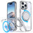For iPhone 16 Pro Max Kickstand Case TPU+PC Back Phone Cover Compatible with MagSafe - Transparent - 1