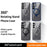 For Samsung Galaxy S24 Magnetic Case Kickstand TPU+Acrylic Phone Cover - White - 7
