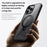 For iPhone 16 Pro Max Clear Case TPU+Acrylic Kickstand Phone Cover Compatible with MagSafe - Black - 3
