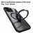 For iPhone 16 Pro Max Clear Case TPU+Acrylic Kickstand Phone Cover Compatible with MagSafe - Black - 4