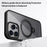 For iPhone 16 Pro Max Clear Case TPU+Acrylic Kickstand Phone Cover Compatible with MagSafe - Black - 5