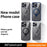 For iPhone 16 Pro Max Clear Case TPU+Acrylic Kickstand Phone Cover Compatible with MagSafe - Black - 7