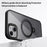 For iPhone 15 Case Compatible with MagSafe TPU+Acrylic Kickstand Clear Phone Cover - Black - 4