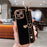 For iPhone 13 Case Love Heart Pattern TPU Phone Cover Wristband Finger Holder - Black - 1