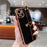 For iPhone 13 Case Love Heart Pattern TPU Phone Cover Wristband Finger Holder - Black - 2