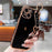 For iPhone 13 Case Love Heart Pattern TPU Phone Cover Wristband Finger Holder - Black - 3