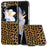 For Samsung Galaxy Z Flip7 FE 5G / Z Flip6 5G Case Black Edge PU+PC Leopard Pattern Phone Cover - Gold - 1