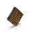 For Samsung Galaxy Z Flip7 FE 5G / Z Flip6 5G Case Black Edge PU+PC Leopard Pattern Phone Cover - Gold - 3