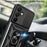 For Samsung Galaxy S24 FE Case PC+TPU Kickstand Phone Cover with Slide Camera Lid - Black - 5