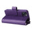 For iPhone 14 Magnetic Leather Case Mobile Cover with Detachable Zipper Wallet Strap - Purple - 4