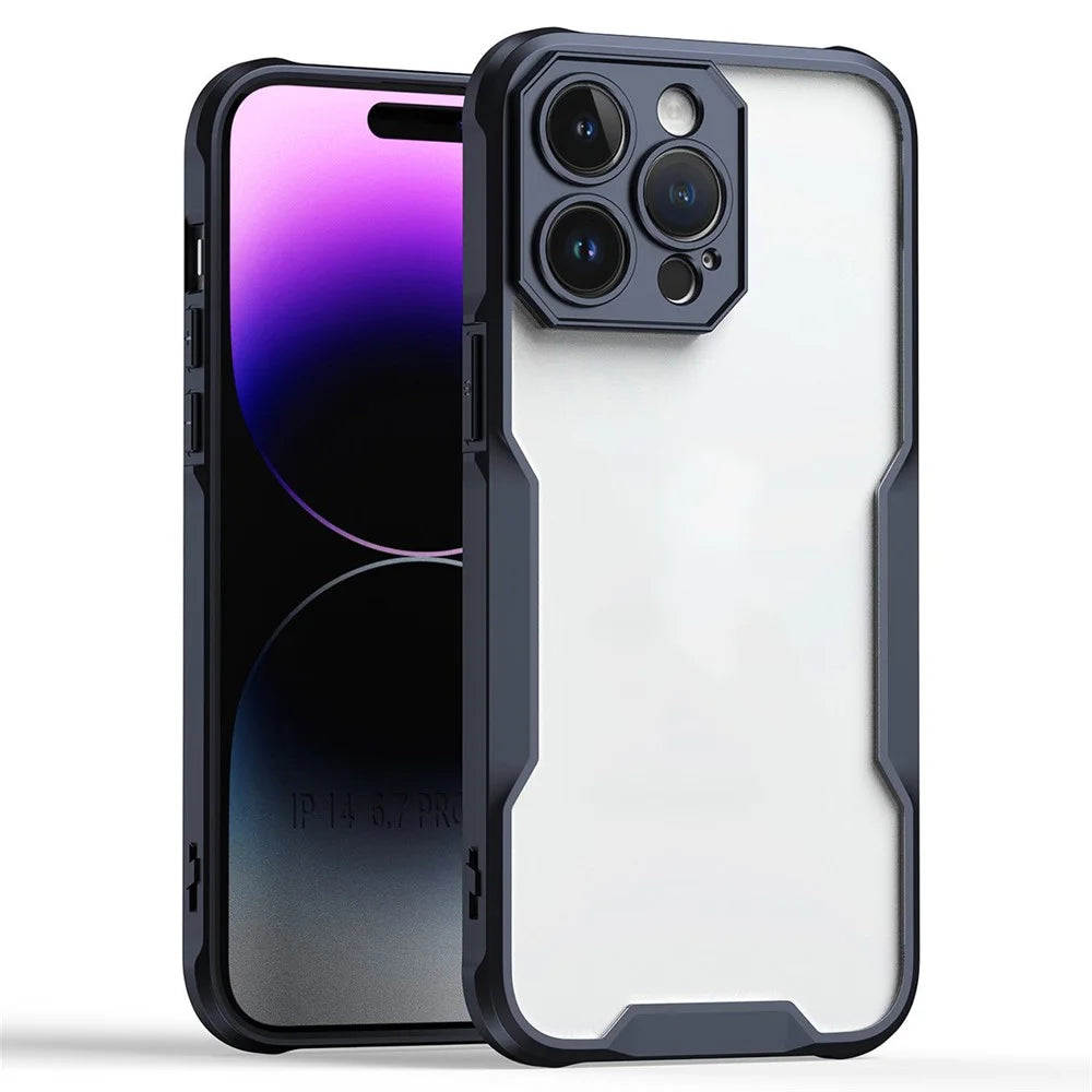 For iPhone 14 Pro Max Case Military-Grade Drop Protection Shockproof Phone Back Cover - Black - 1