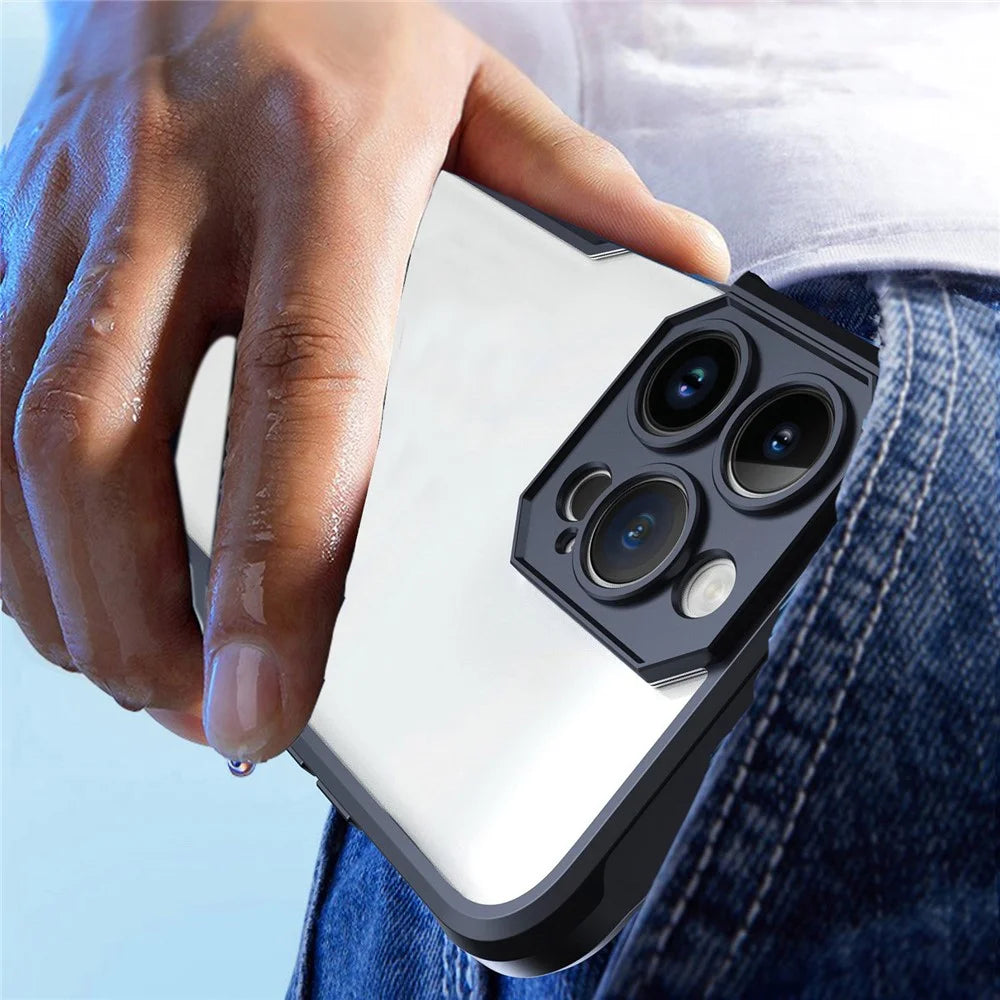 For iPhone 14 Pro Max Case Military-Grade Drop Protection Shockproof Phone Back Cover - Black - 5