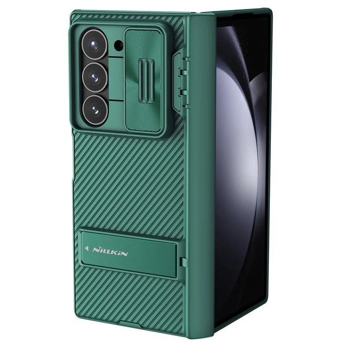 NILLKIN CamShield Fold Case for Samsung Galaxy Z Fold6 5G TPU+PC Kickstand Phone Cover Slide Camera Lid - Green - 2