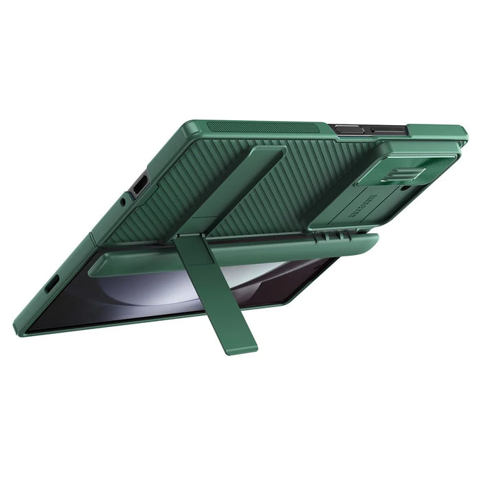 NILLKIN CamShield Fold Case for Samsung Galaxy Z Fold6 5G TPU+PC Kickstand Phone Cover Slide Camera Lid - Green - 3