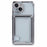 For iPhone 14 Plus Case Card Slot Electroplating TPU Phone Cover - Silver - 3