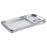 For iPhone 14 Plus Case Card Slot Electroplating TPU Phone Cover - Silver - 4