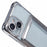 For iPhone 14 Plus Case Card Slot Electroplating TPU Phone Cover - Silver - 6