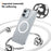 For iPhone 16 Magnetic Case Hard PC Scratch Resistant Back Transparent  Cover - Silver - 5