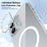 For iPhone 16 Magnetic Case Hard PC Scratch Resistant Back Transparent  Cover - Silver - 7
