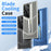 For Samsung Galaxy S23 Ultra Case Hard PC Electroplating Phone Cover Heat Dissipation Micro-Matte Back - Silver - 3