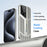 For iPhone 16 Pro Max Case Cooling Hollow Shockproof Hard PC Phone Cover - Silver - 2