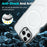 For iPhone 15 Pro Max Magnetic Case Strip Pattern PC+TPU Phone Cover Lens Cap Kickstand - Blue - 5