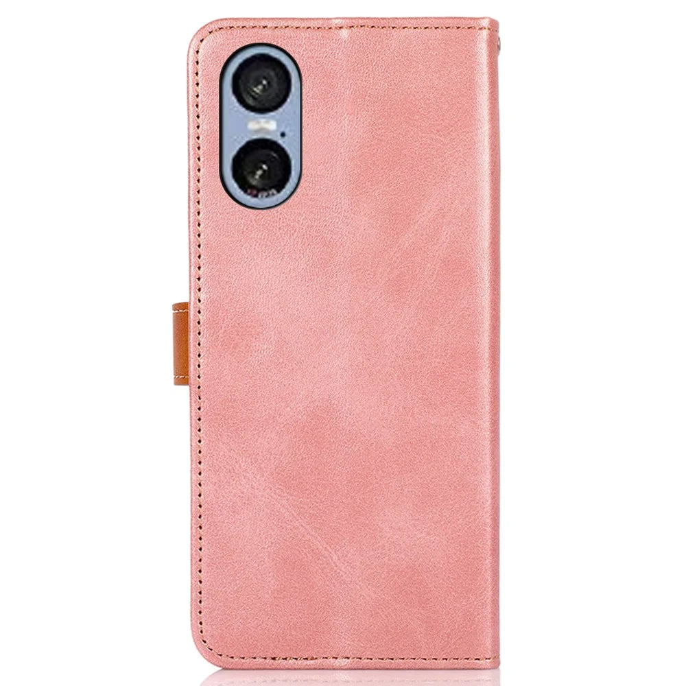 KHAZNEH For Sony Xperia 5 VI Wallet Case Stand Leather Phone Cover - Rose Gold - 7