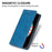 DF-05 For Samsung Galaxy S24 FE Case RFID Blocking PU Leather Phone Cover - Blue - 5