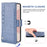 For Google Pixel 6a Jeans Cloth Texture PU Leather Stand Cover Built-in Rotating Card Slot Phone Case Wallet - Blue - 4