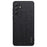 For Samsung Galaxy S24 FE Case Wood Grain PU Leather Coated PC+TPU Phone Cover - Black - 1
