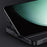 For Samsung Galaxy S24 FE Case Wood Grain PU Leather Coated PC+TPU Phone Cover - Black - 5