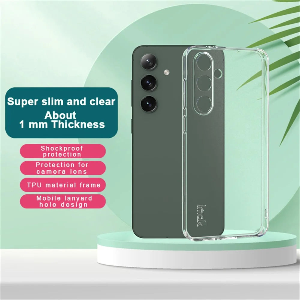 IMAK UX-5 Series for Samsung Galaxy S24 FE Case Transparent TPU Ultra Slim Phone Cover - 5