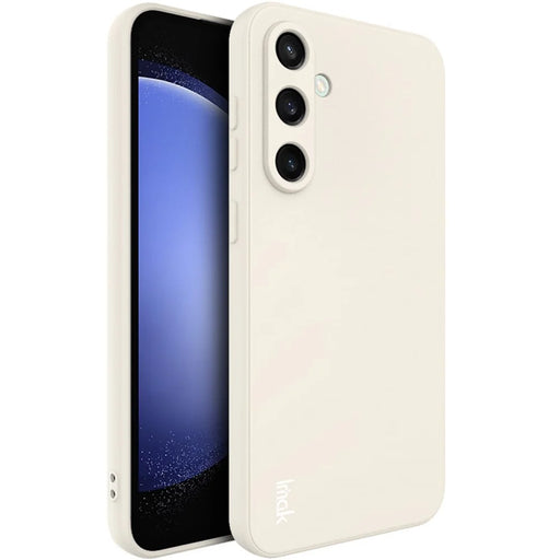 IMAK UC-4 Series for Samsung Galaxy S24 FE Case TPU Phone Cover with Straight Edge - White - 1