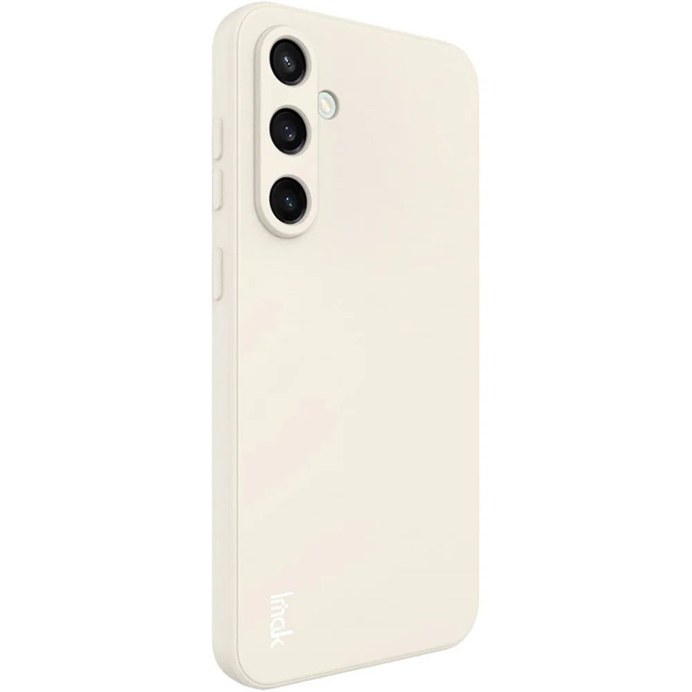 IMAK UC-4 Series for Samsung Galaxy S24 FE Case TPU Phone Cover with Straight Edge - White - 4